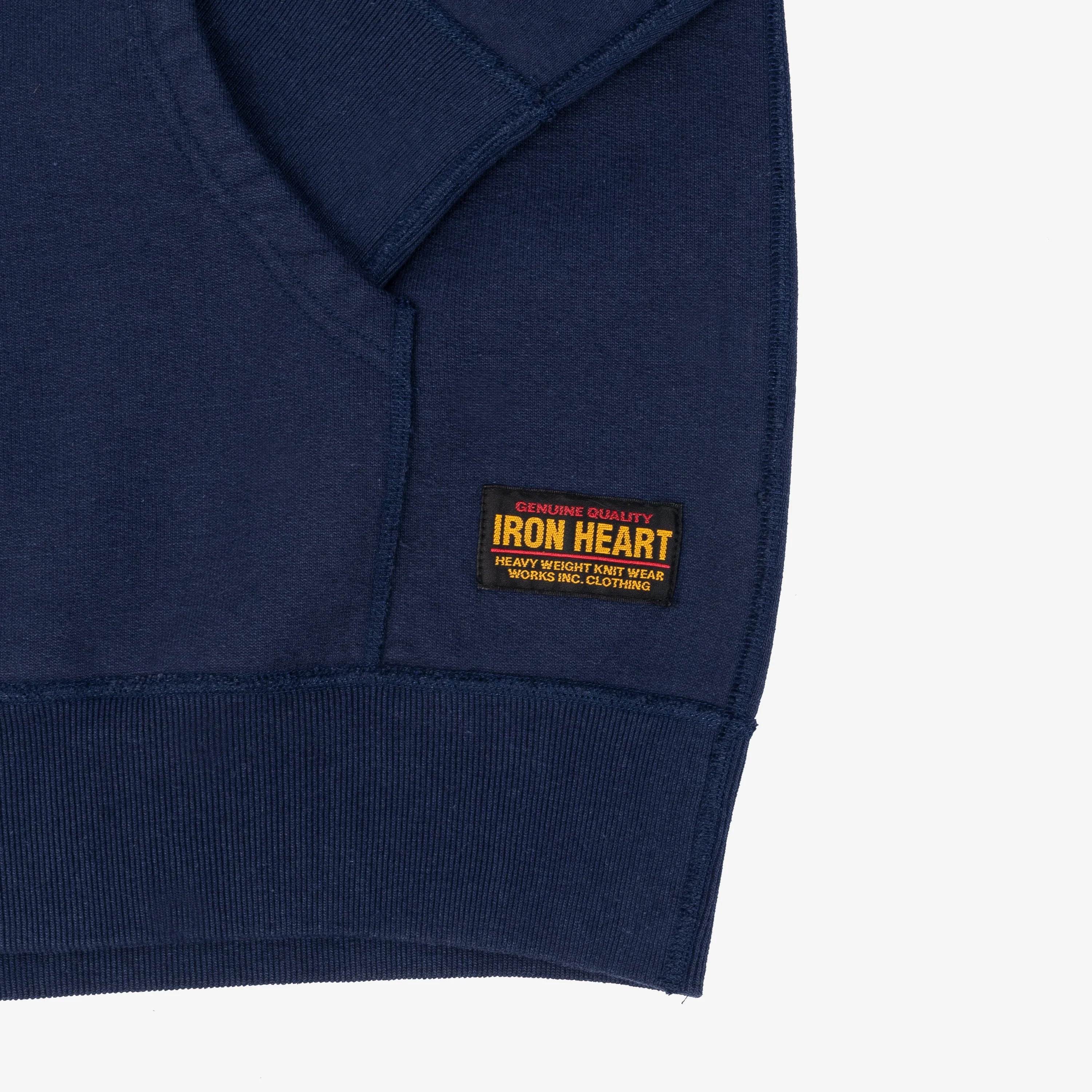 Iron Heart IHSW-49-NAV 14oz Ultra Heavyweight Loopwheel Cotton Hoodie - Navy