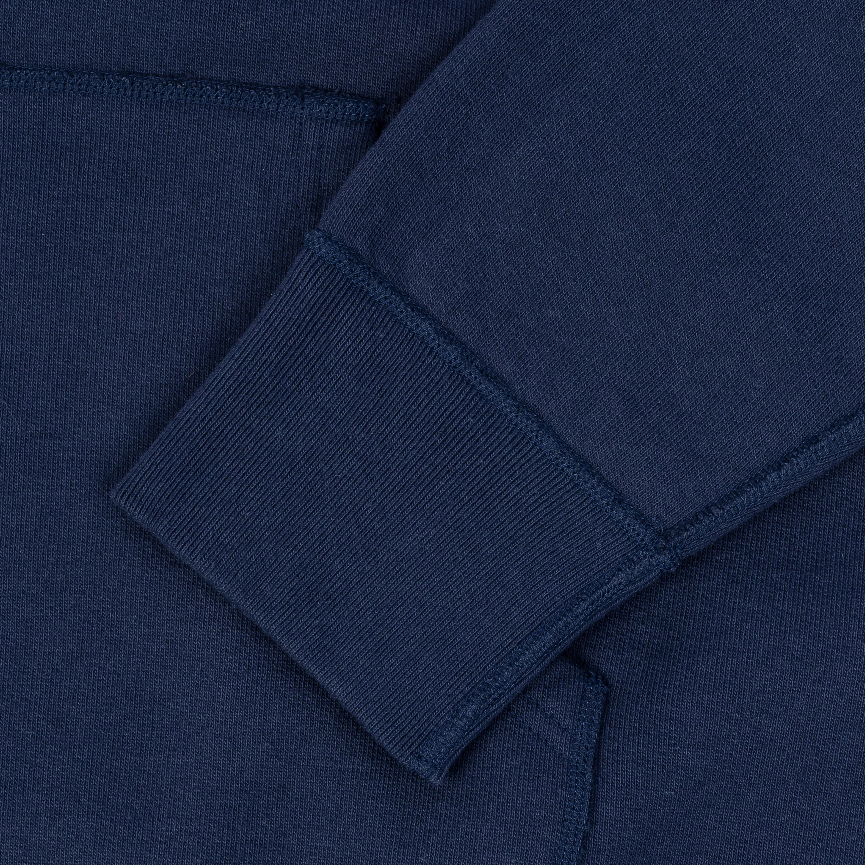 Iron Heart IHSW-49-NAV 14oz Ultra Heavyweight Loopwheel Cotton Hoodie - Navy