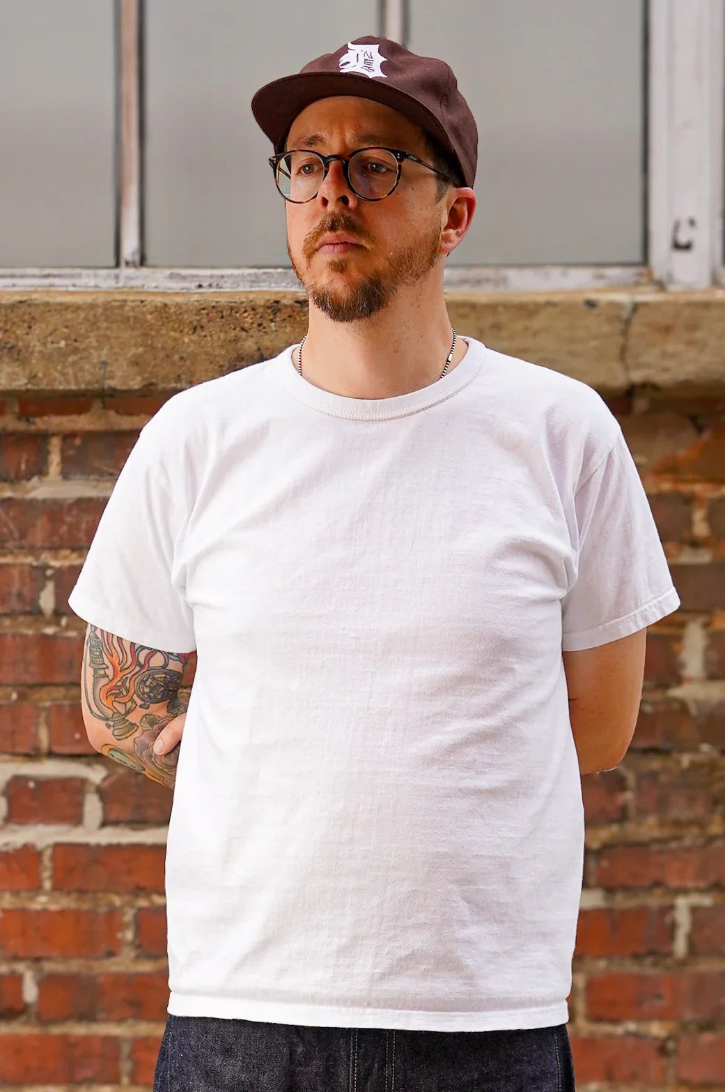The Flat Head FN-THC-101 9oz Heavyweight Tee - White