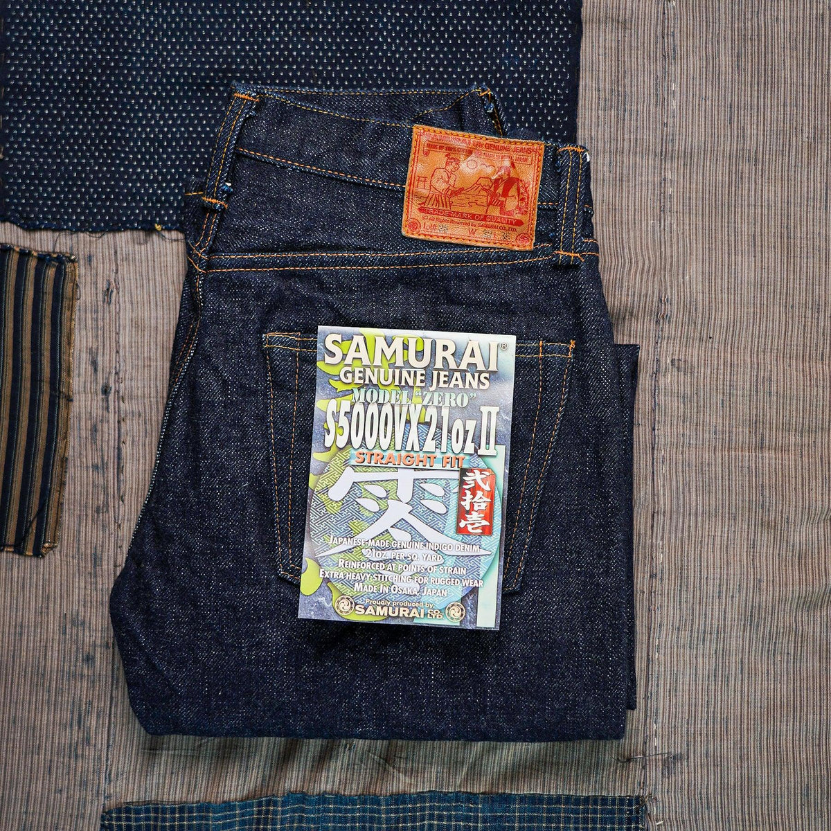 Samurai S5000VX21ozII 21oz Zero+ Slim Straight Jeans - One Washed 