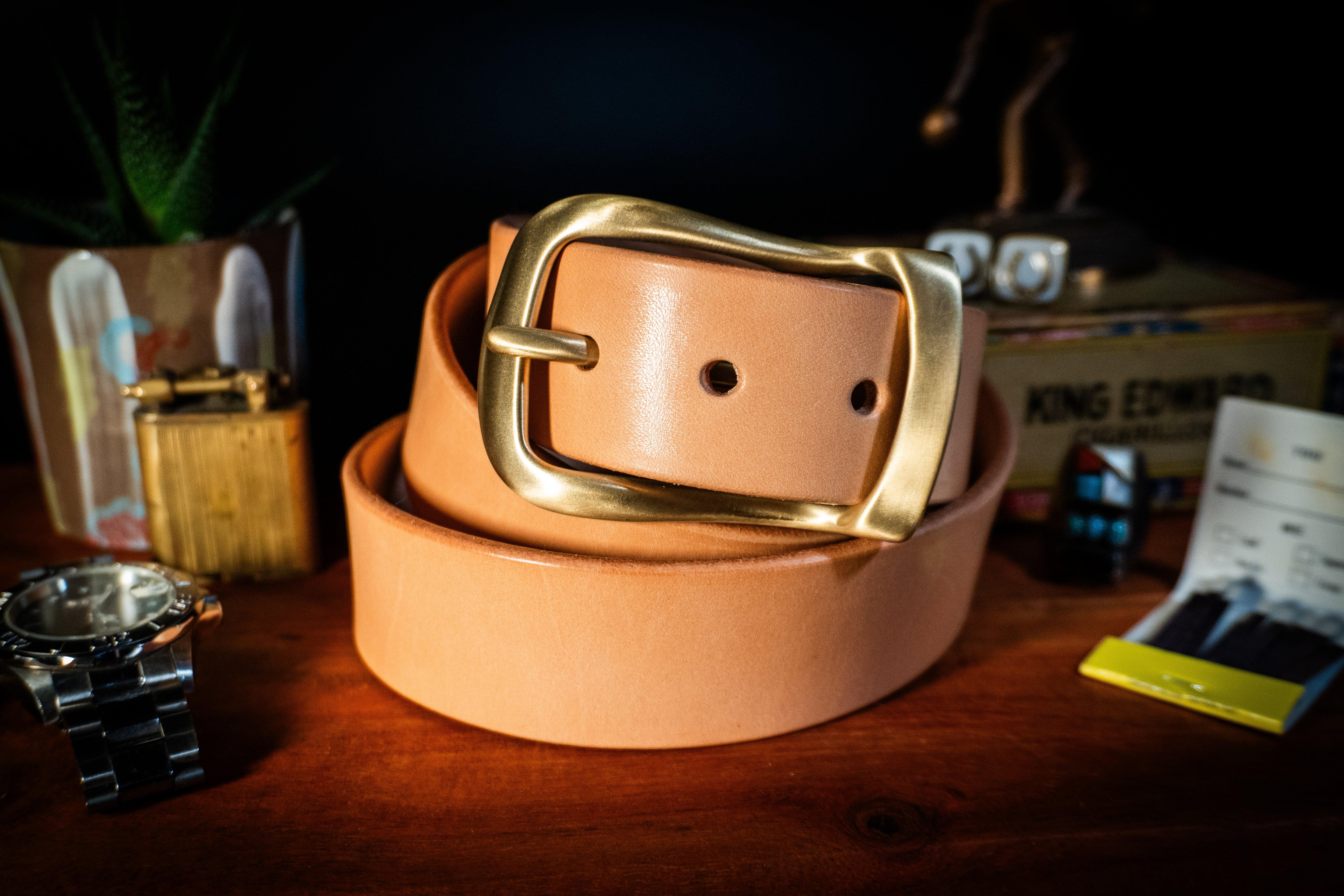 Keller Goods V2 1.5" Leather Belt - Natural