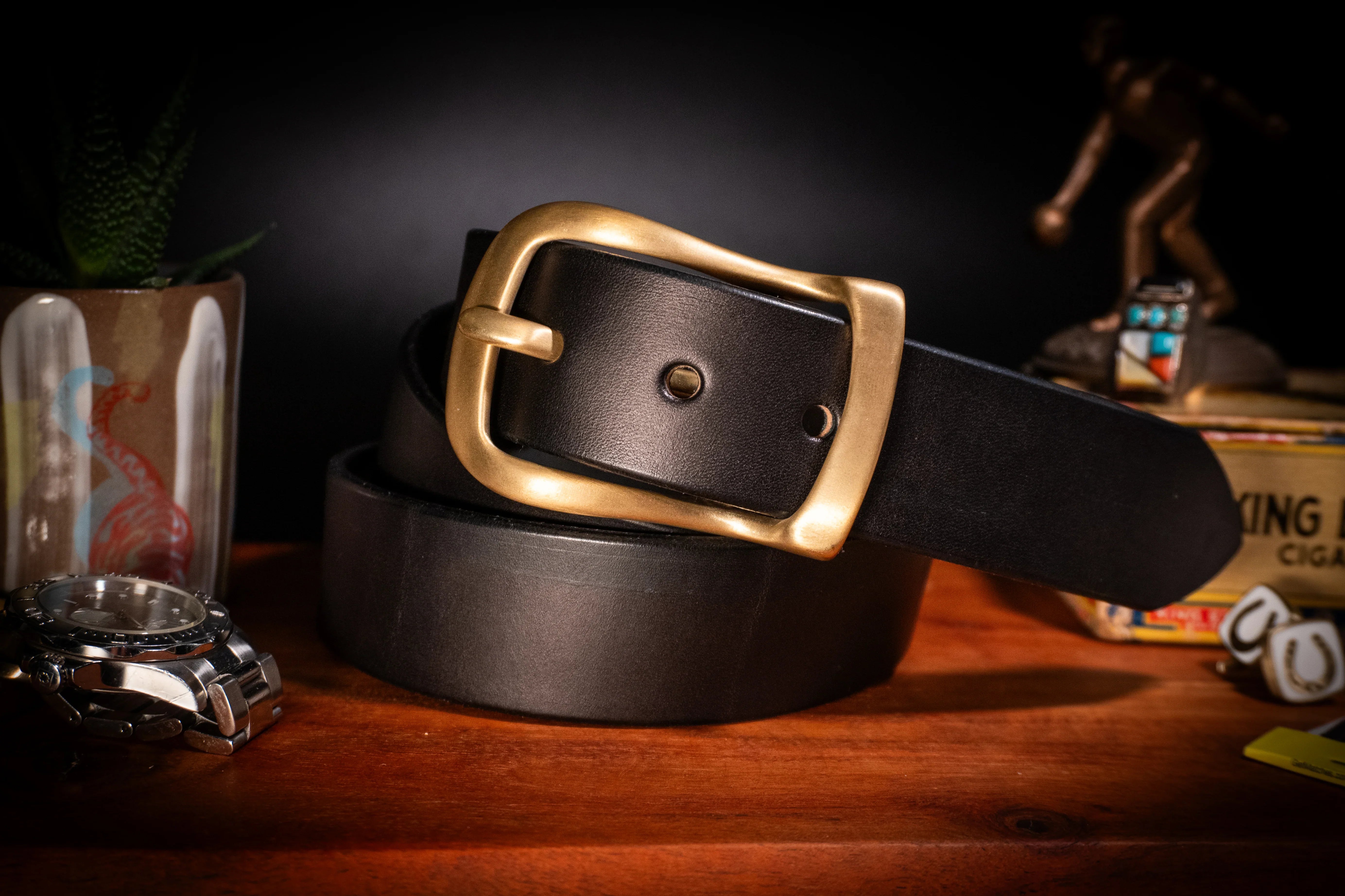 Keller Goods V2 1.5" Leather Belt - Black