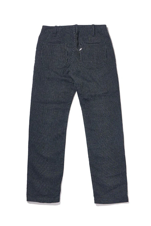 Pure Blue Japan Stitch Stripe Comfortable Trousers - Indigo