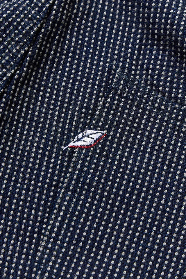 Pure Blue Japan Stitch Stripe Comfortable Trousers - Indigo