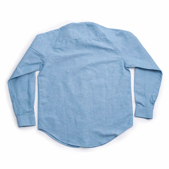 Heimat Textil Artist Shirt - Cotton Hemp Chambray - Trail Blue