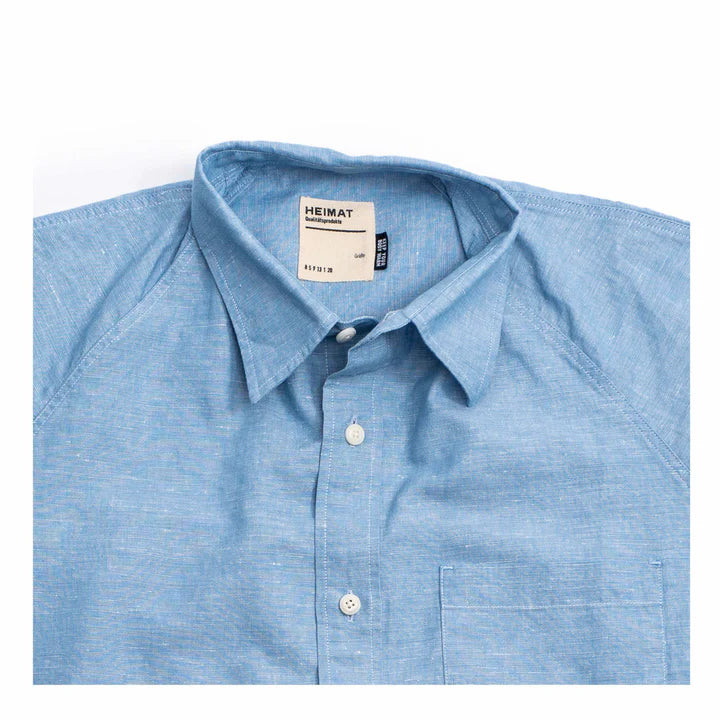 Heimat Textil Artist Shirt - Cotton Hemp Chambray - Trail Blue