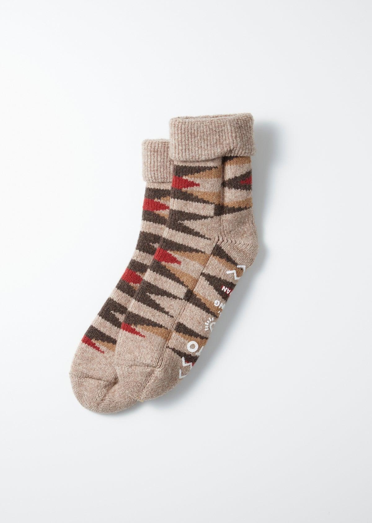 ROTOTO Merino Wool Room Socks - Light Brown