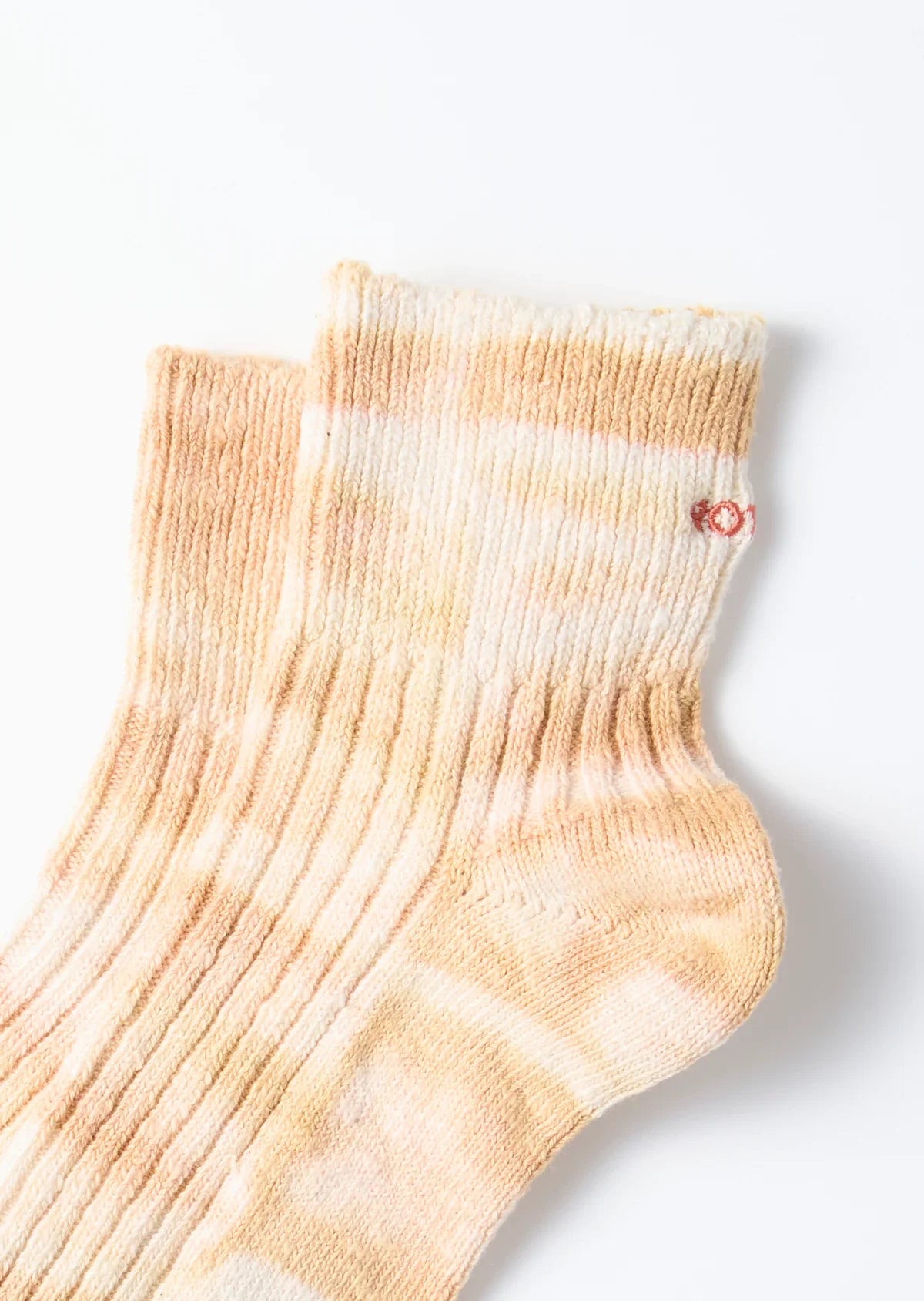 ROTOTO Tie-Dye Ribbed Crew Sock