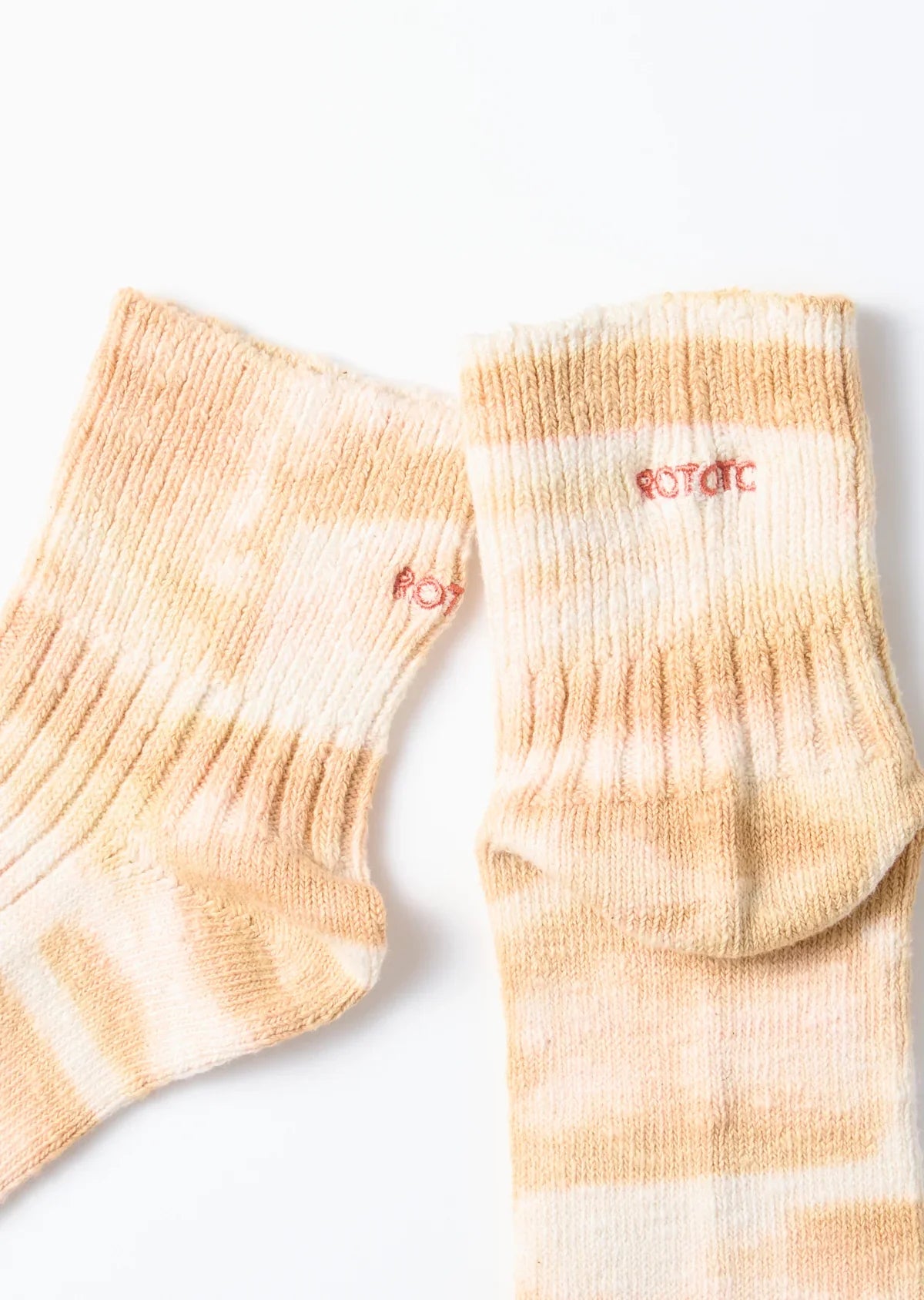 ROTOTO Tie-Dye Ribbed Crew Sock