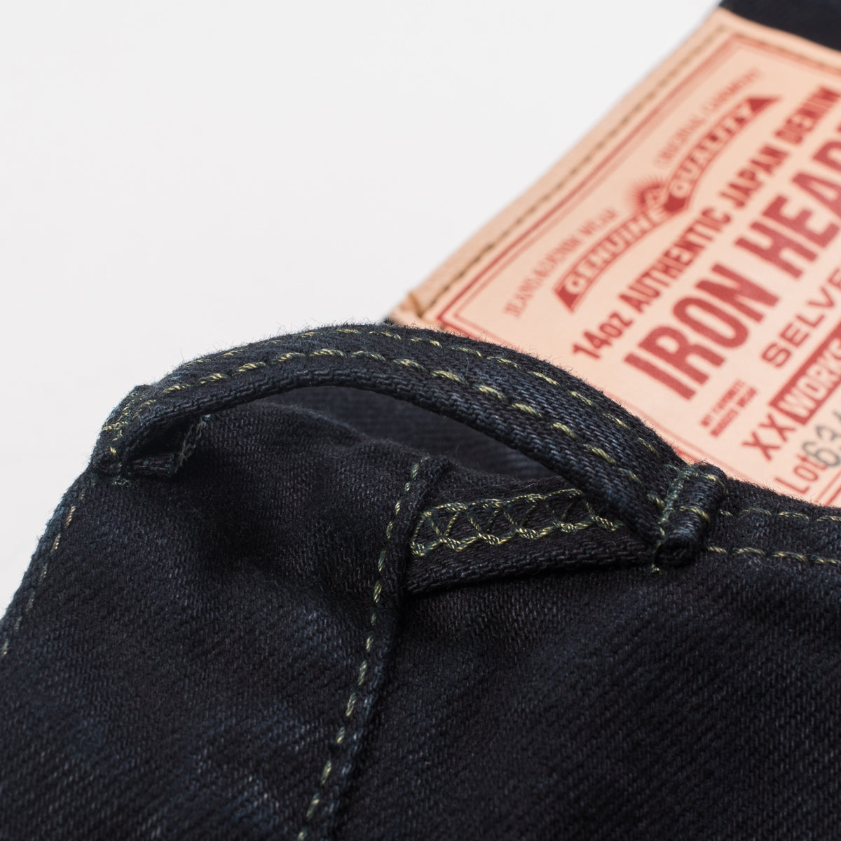 Iron Heart IH-634S-142od 14oz Selvedge Denim Straight Cut Jeans - Indigo Overdyed Black