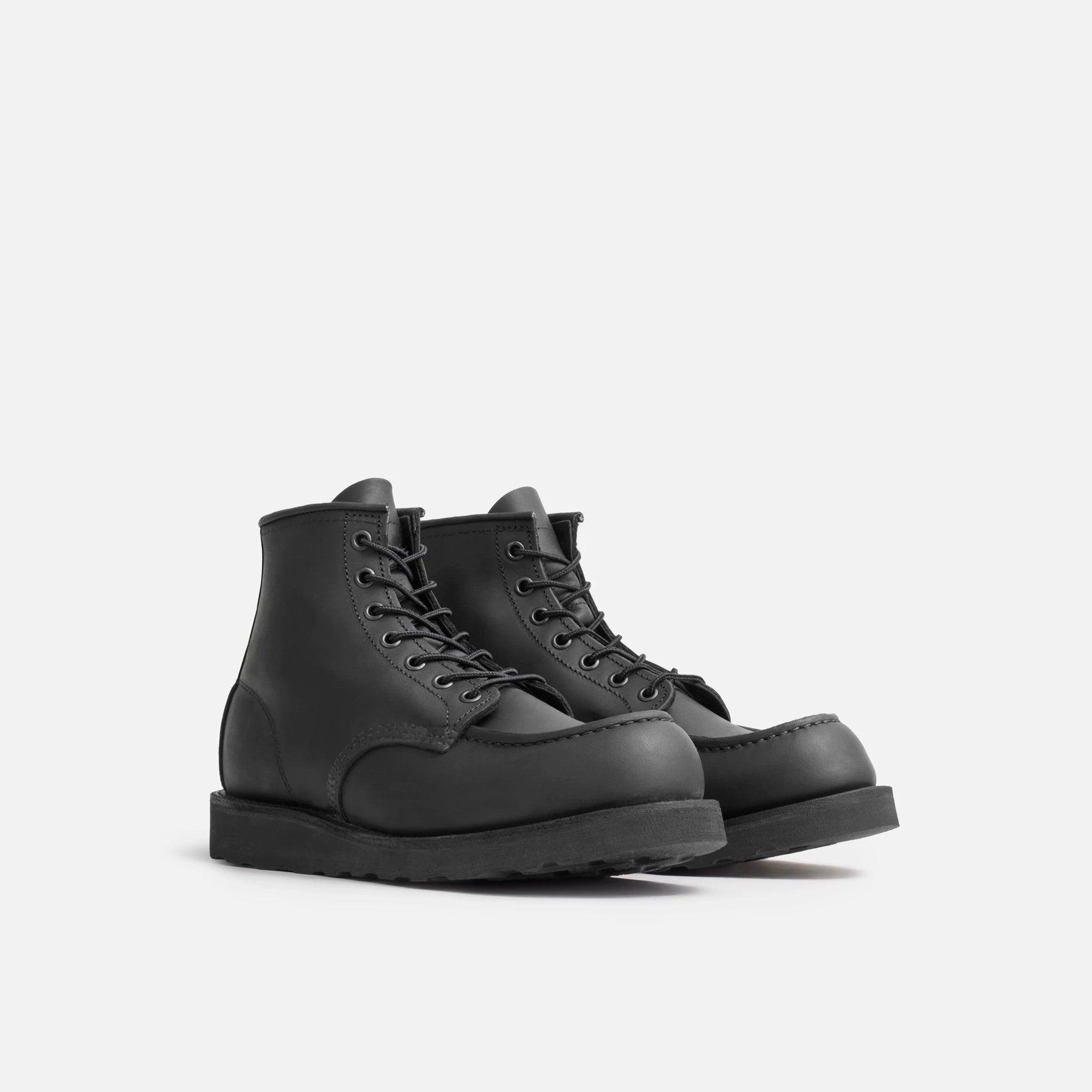 Red Wing 8074 - 6in Classic Moc Toe - Black Harness Leather