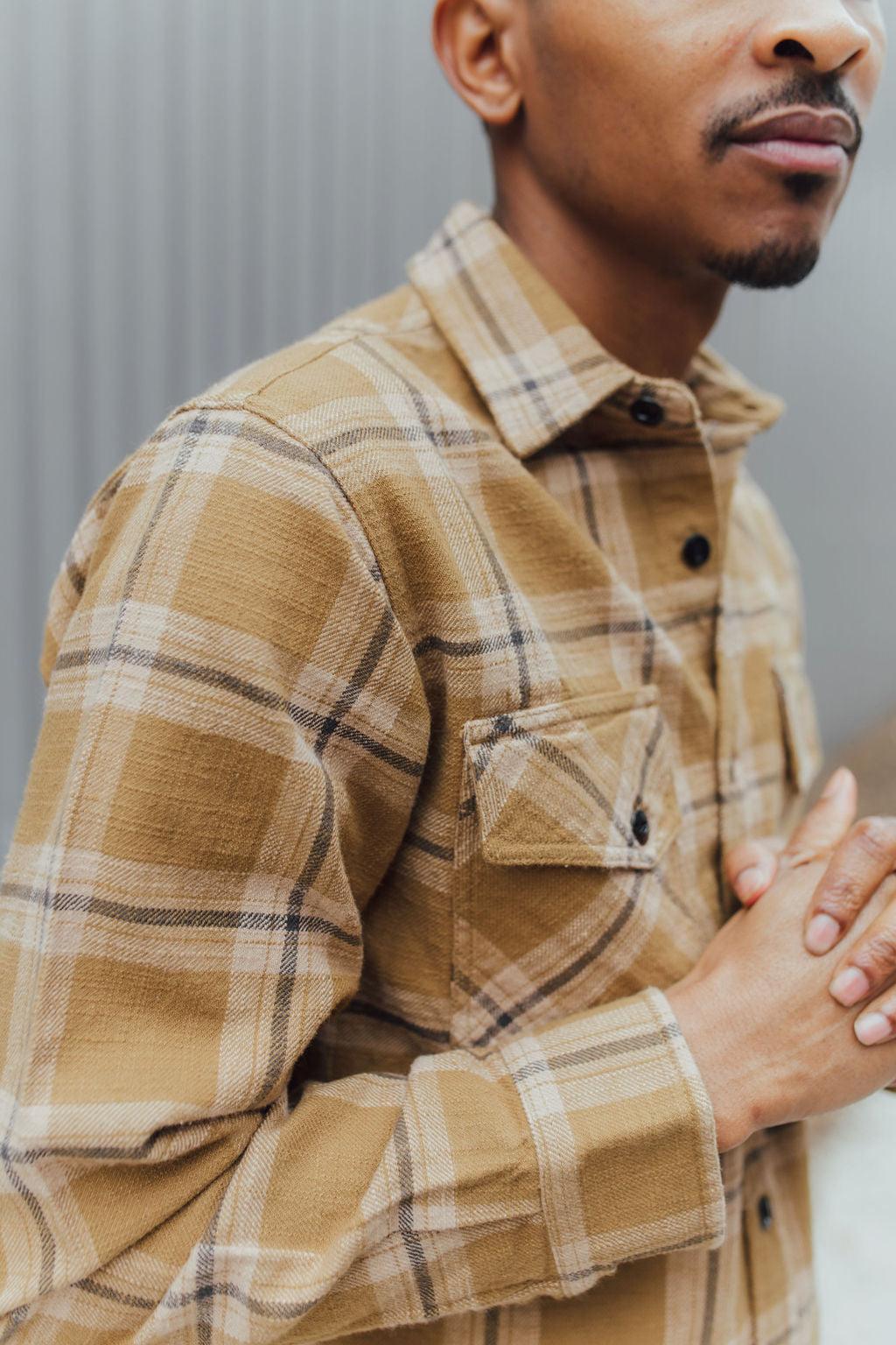 3sixteen Crosscut Flannel - Coyote Slub