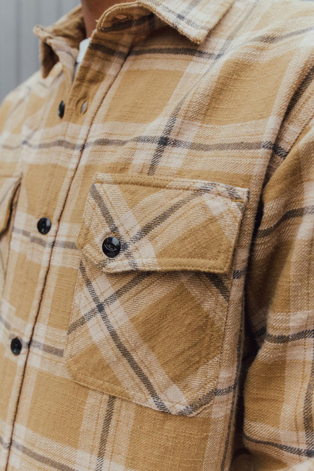 3sixteen Crosscut Flannel - Coyote Slub