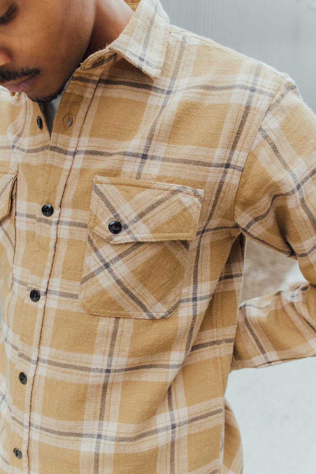 3sixteen Crosscut Flannel - Coyote Slub