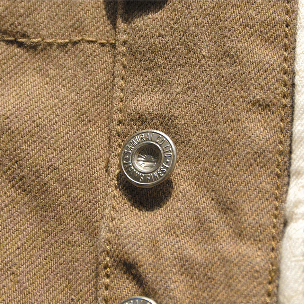 Samurai SJ48CP 15oz Khaki Chino - Wide Straight Trousers