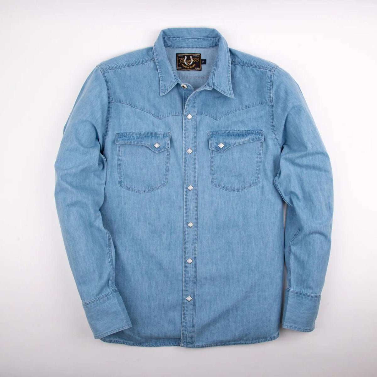 Freenote Cloth Calico Western Shirt - 6oz Bleached Denim