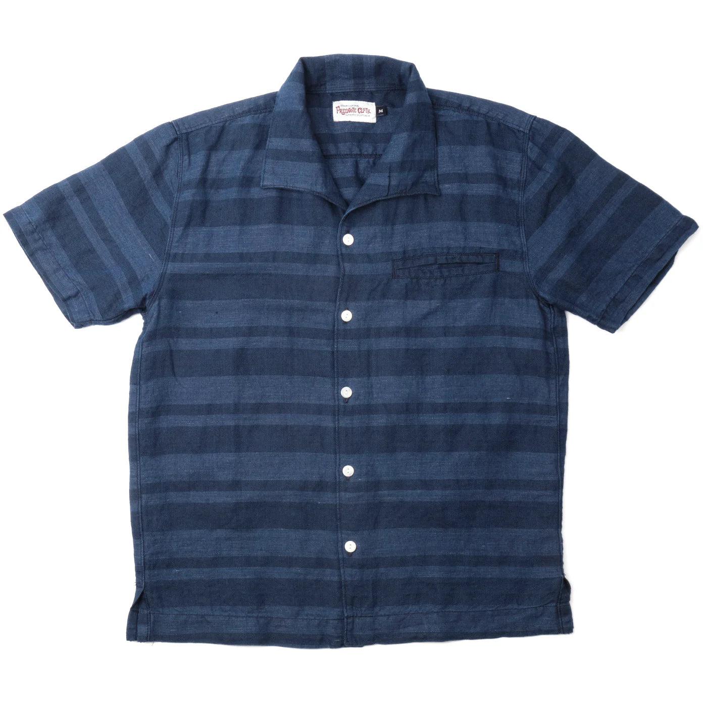 Freenote Cloth Cayucos Shirt - Indigo Stripe