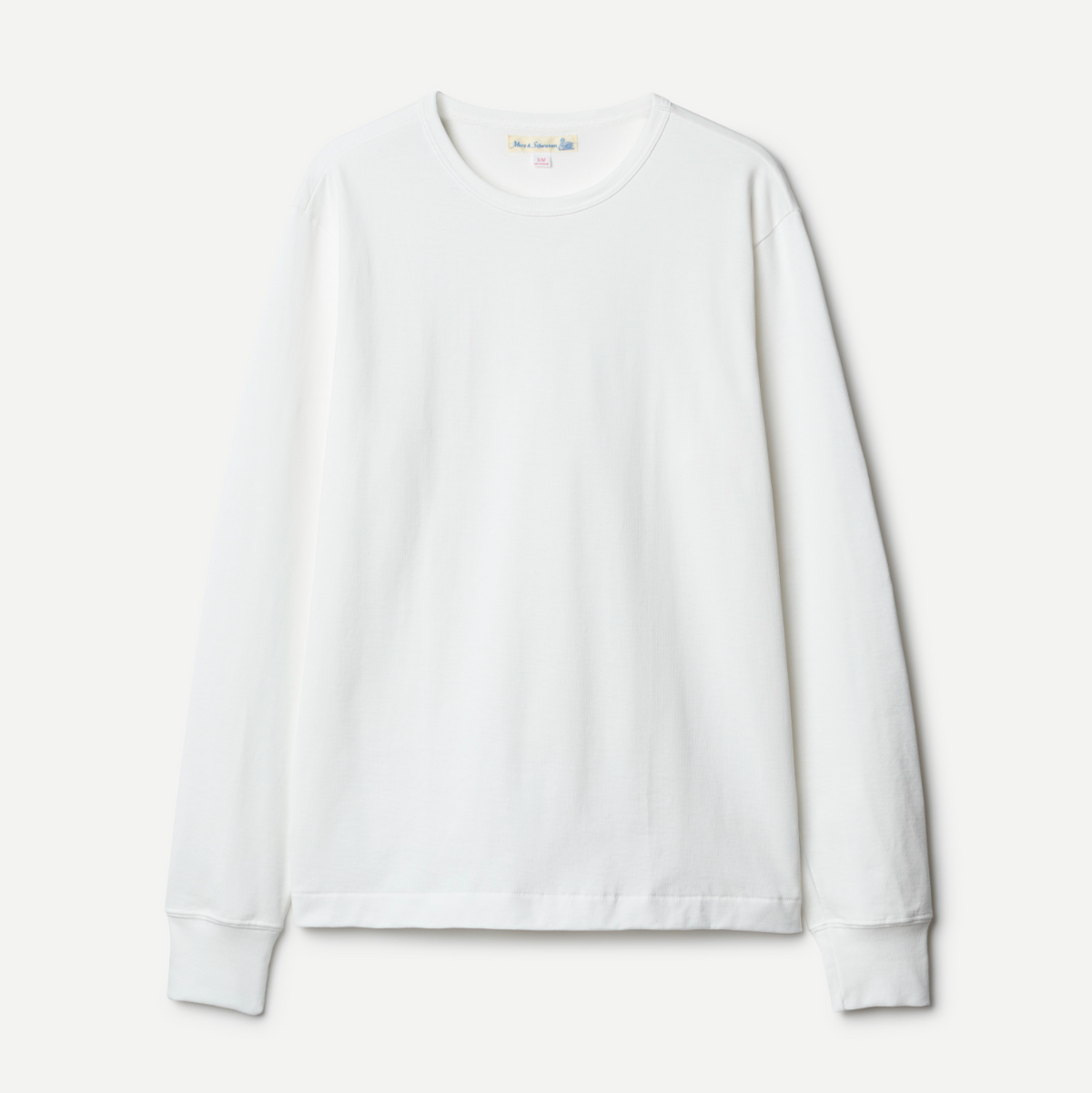 Merz B. Schwanen 2M15LS Machine Refined Long Sleeve T-Shirt - White
