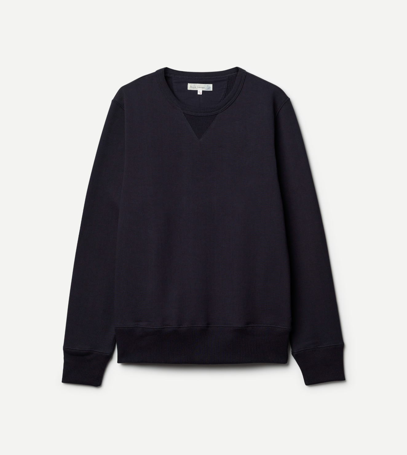 Merz b. Schwanen 3S48 Loopwheeled Classic Fit Heavyweight Sweatshirt - Dark Navy