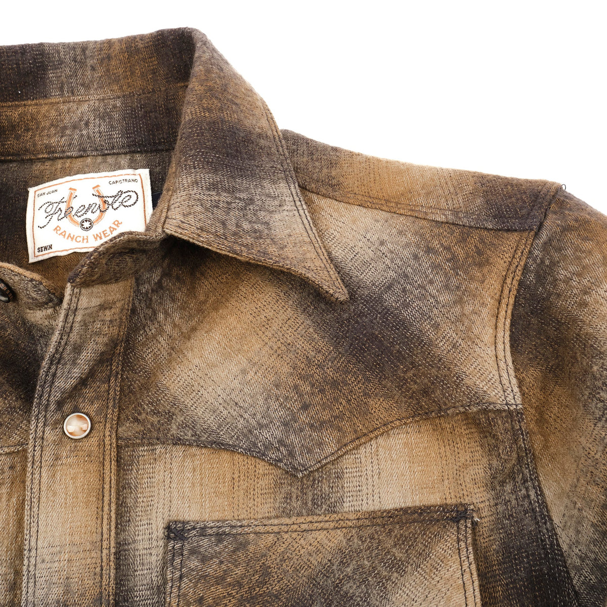 Freenote Cloth Western Scout - Brown Shadow Plaid