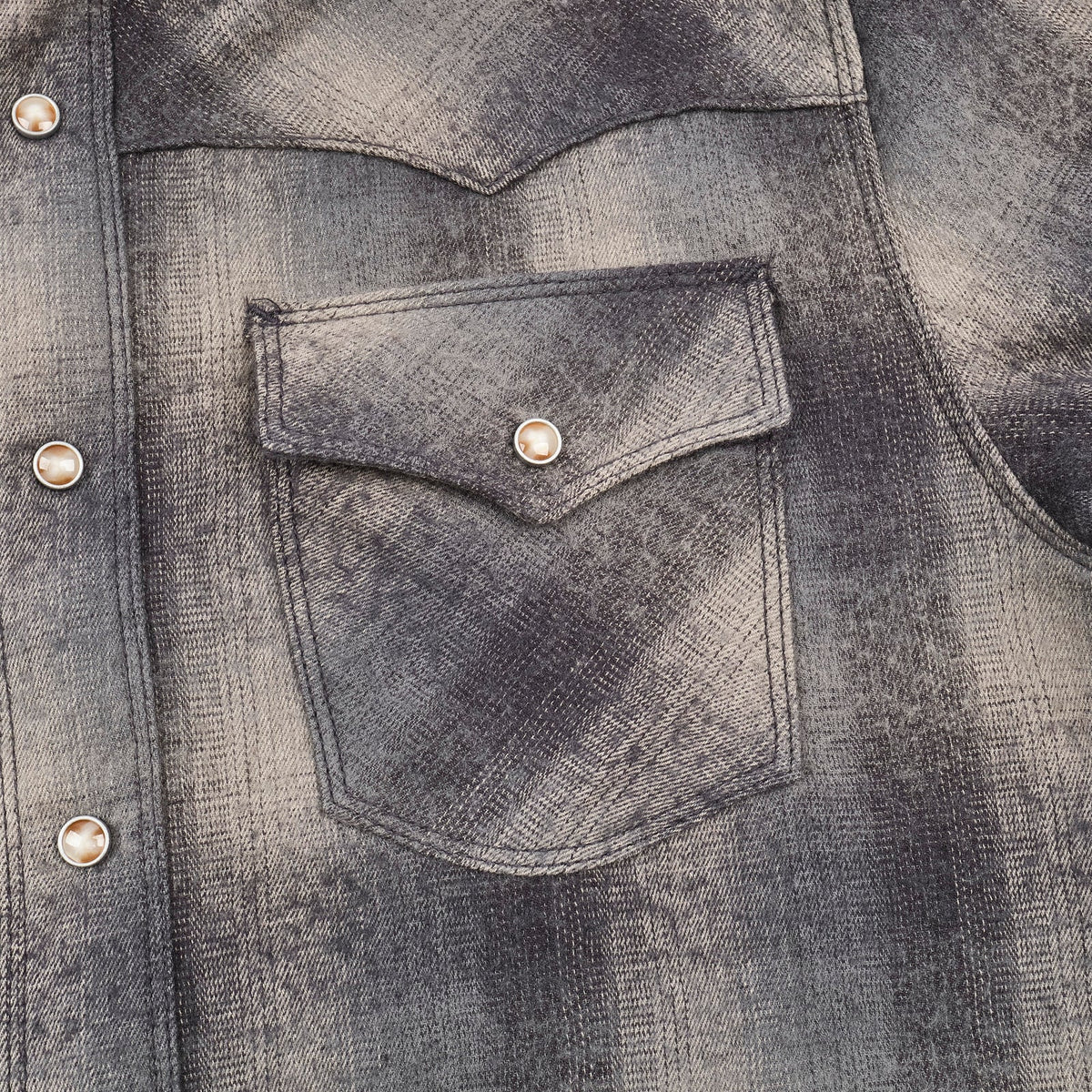 Freenote Cloth Western Scout - Charcoal Shadow Plaid