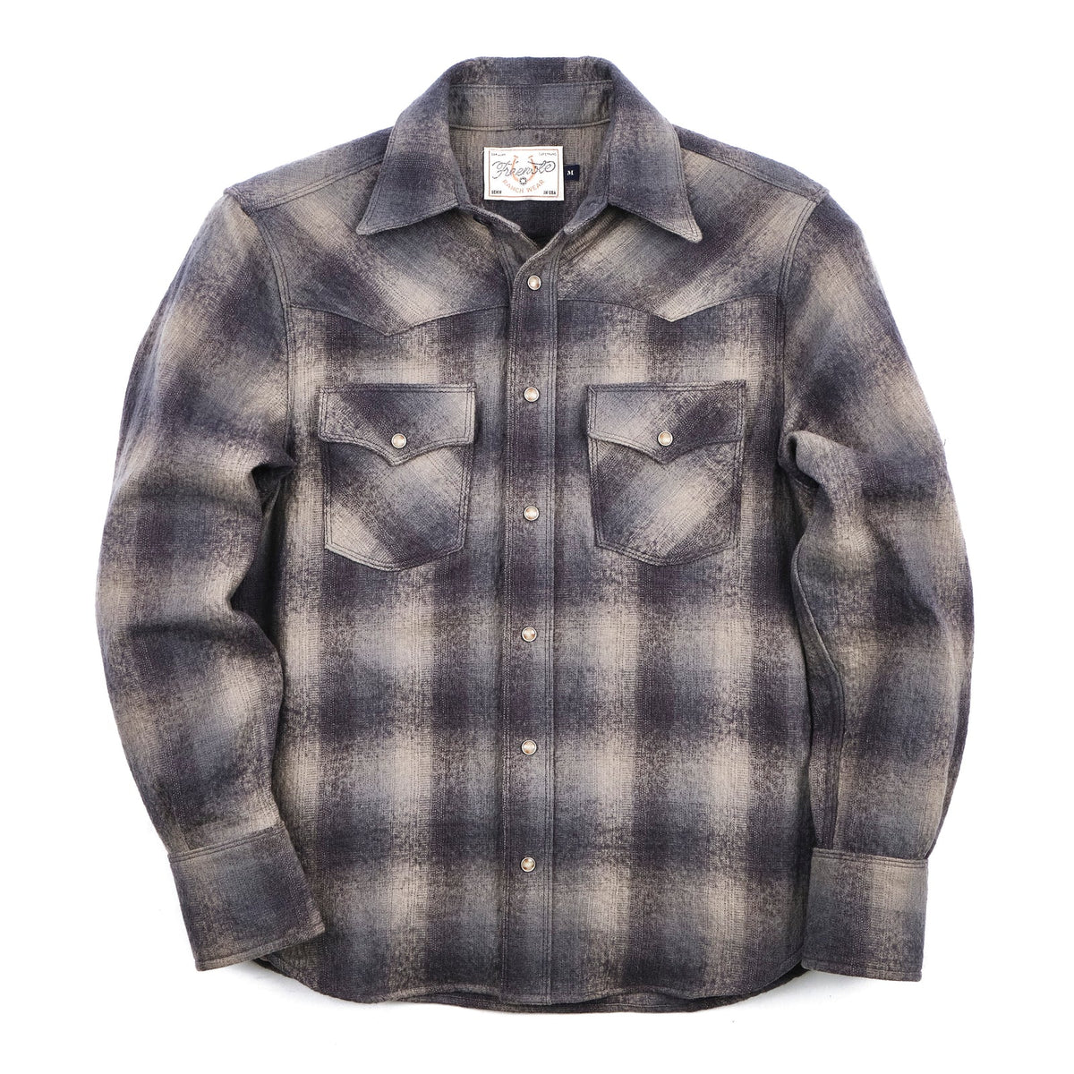 Freenote Cloth Western Scout - Charcoal Shadow Plaid