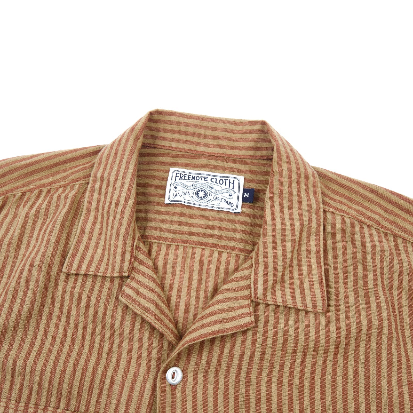 Freenote Cloth Dayton Shirt - Terracotta Stripe