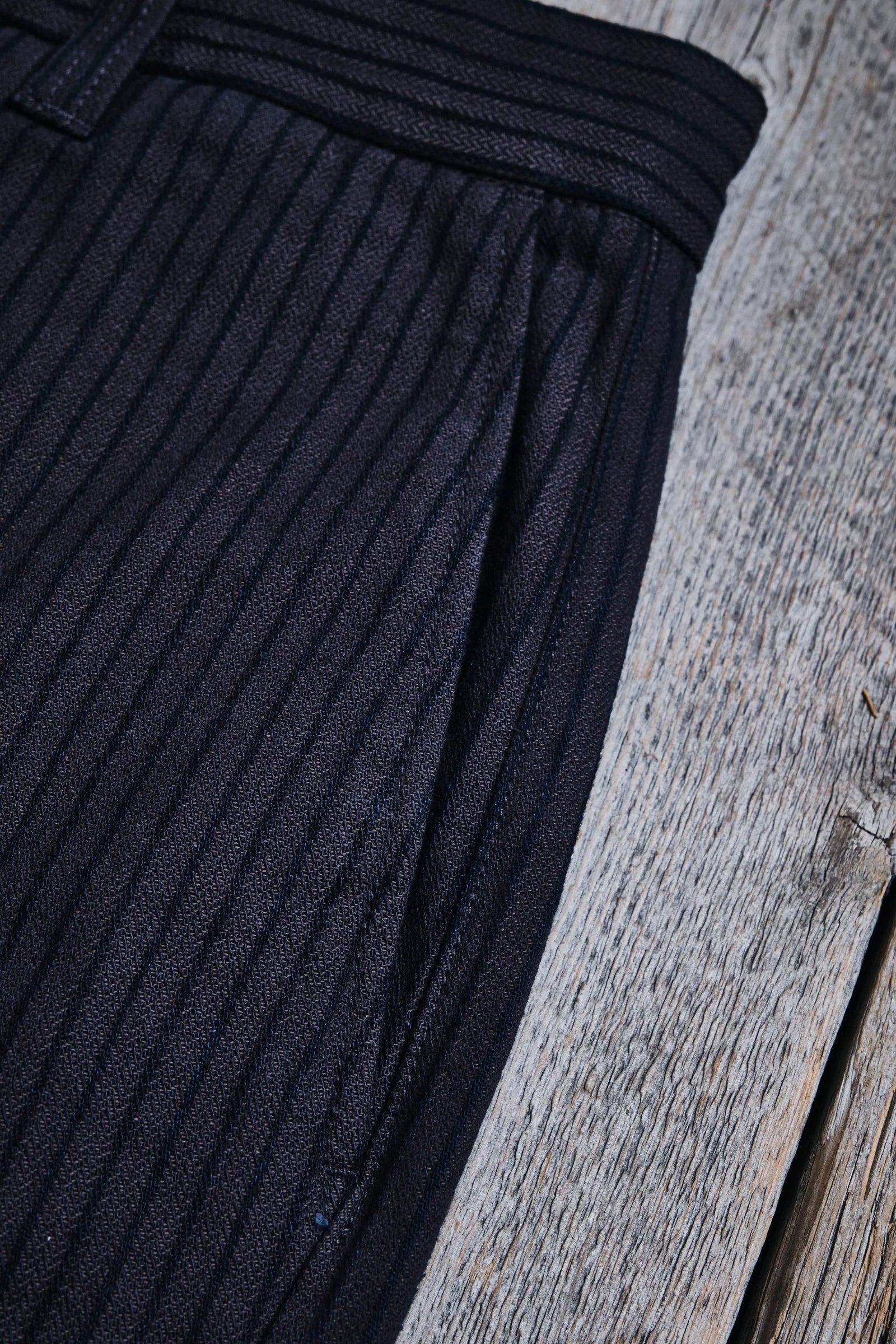 Freenote Cloth Deck Pant Straight Fit - Indigo Herringbone Dobby