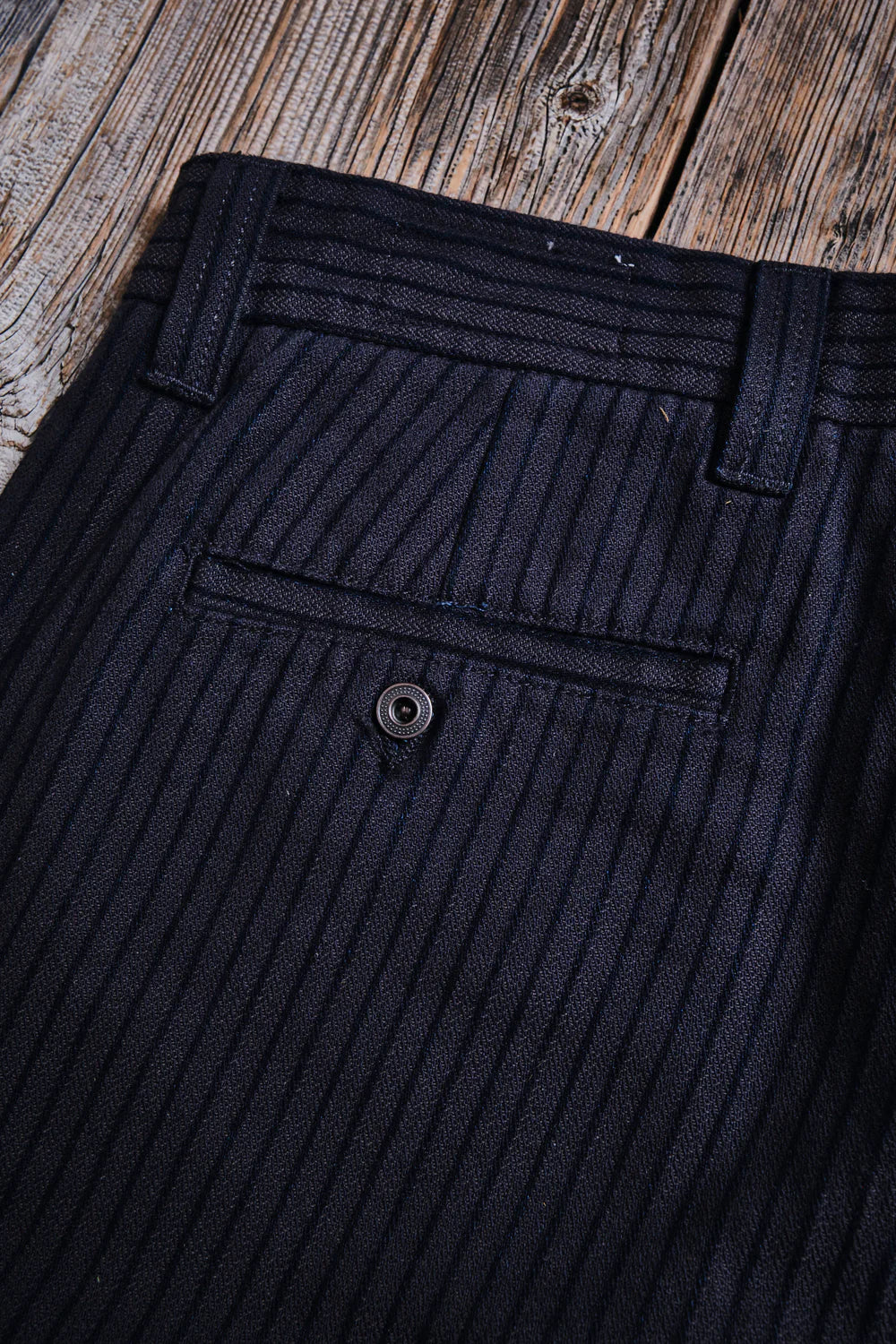 Freenote Cloth Deck Pant Straight Fit - Indigo Herringbone Dobby