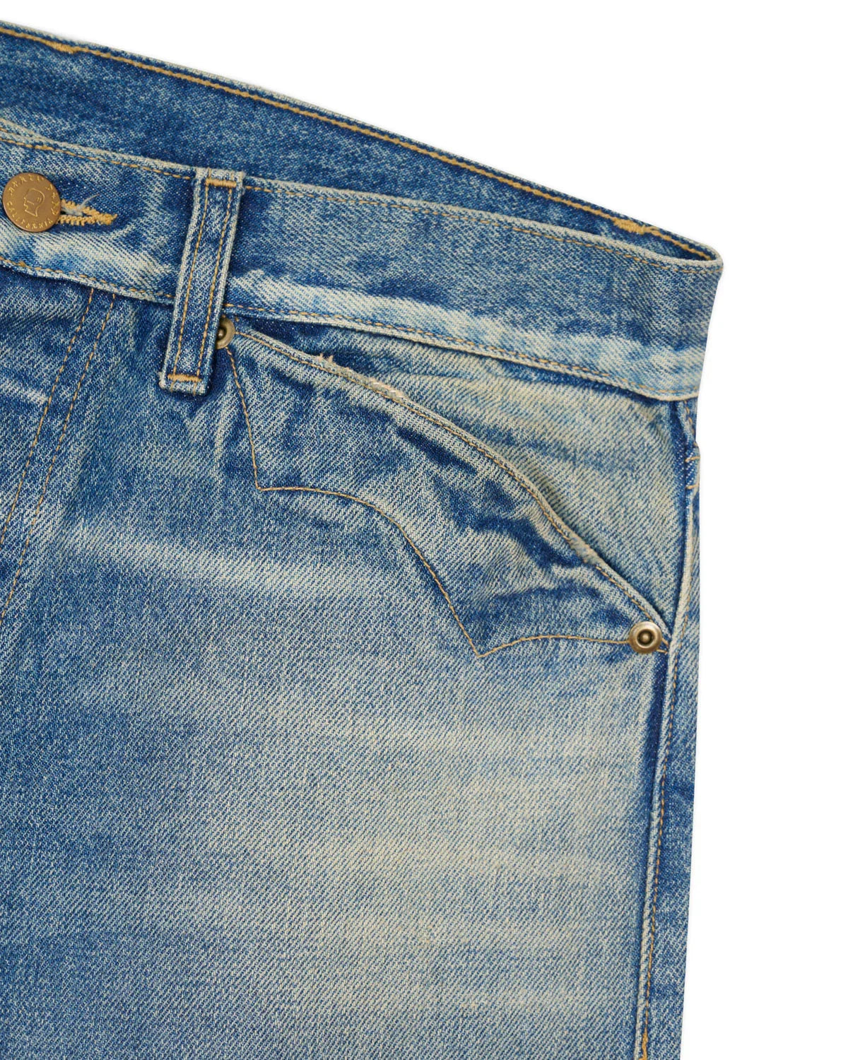 Brain Dead Type 00 15oz Selvedge Denim Pant - Washed Indigo