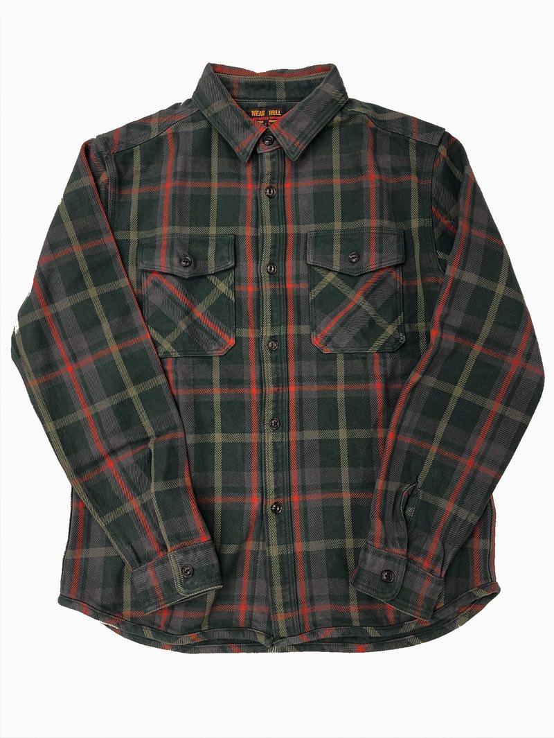 UES Extra Heavy Flannel Shirt - Green