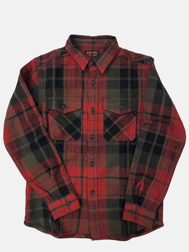UES Extra Heavy Flannel Shirt - Red