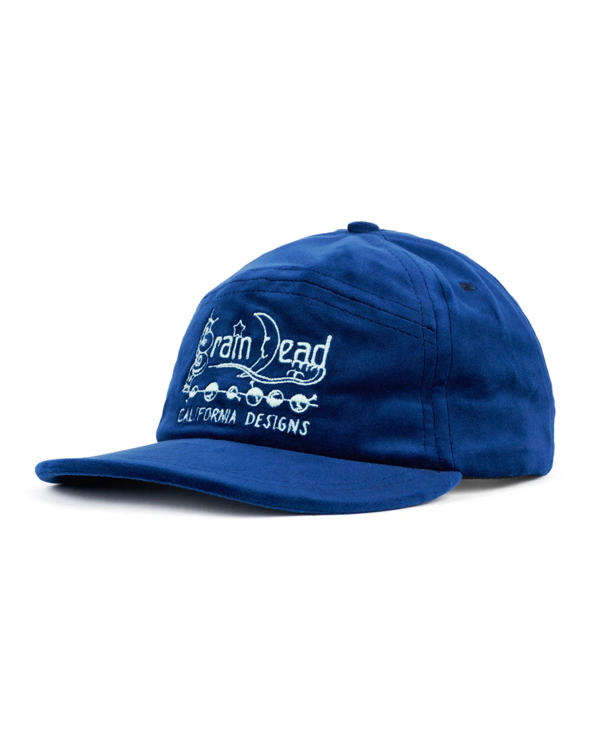 Brain Dead Velveteen Curved Front 6 Panel Hat - Berry