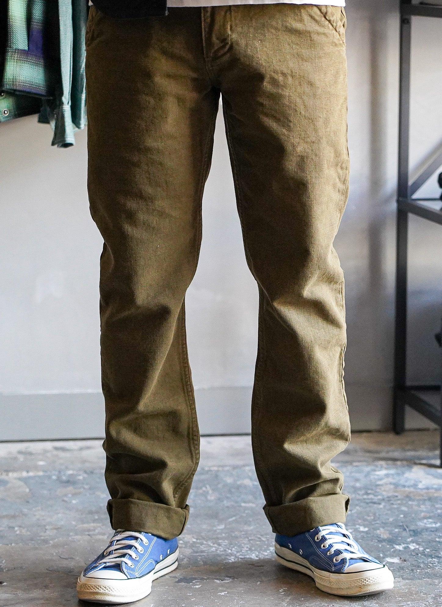 Workers Chino 14oz Slim Straight - Army - Guilty Party