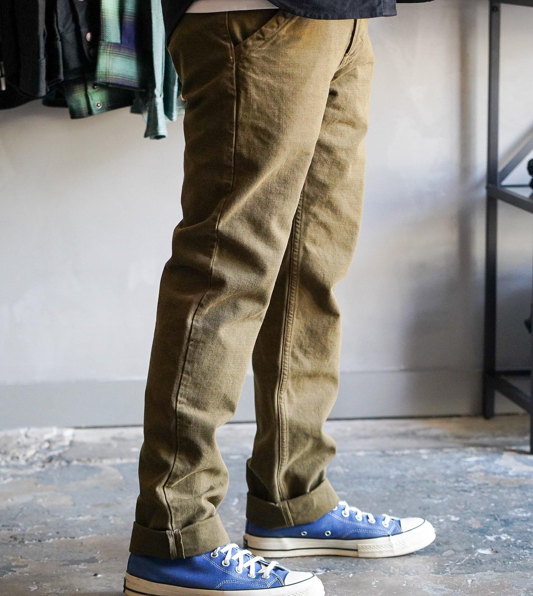 Workers Chino 14oz Slim Straight - Army - Guilty Party