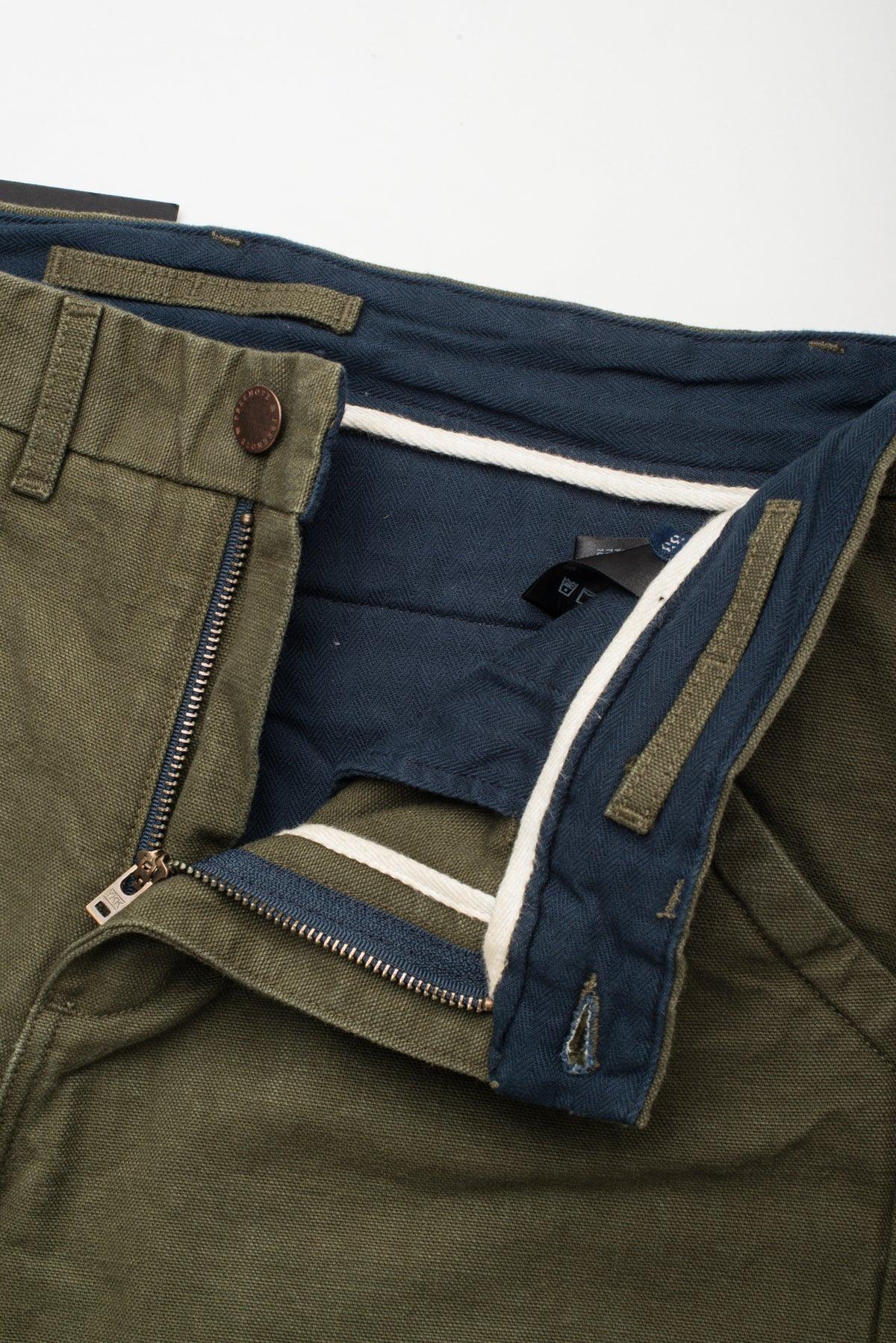 Freenote Cloth Workers Chino 14oz Slub Slim Fit - Army - Guilty Party