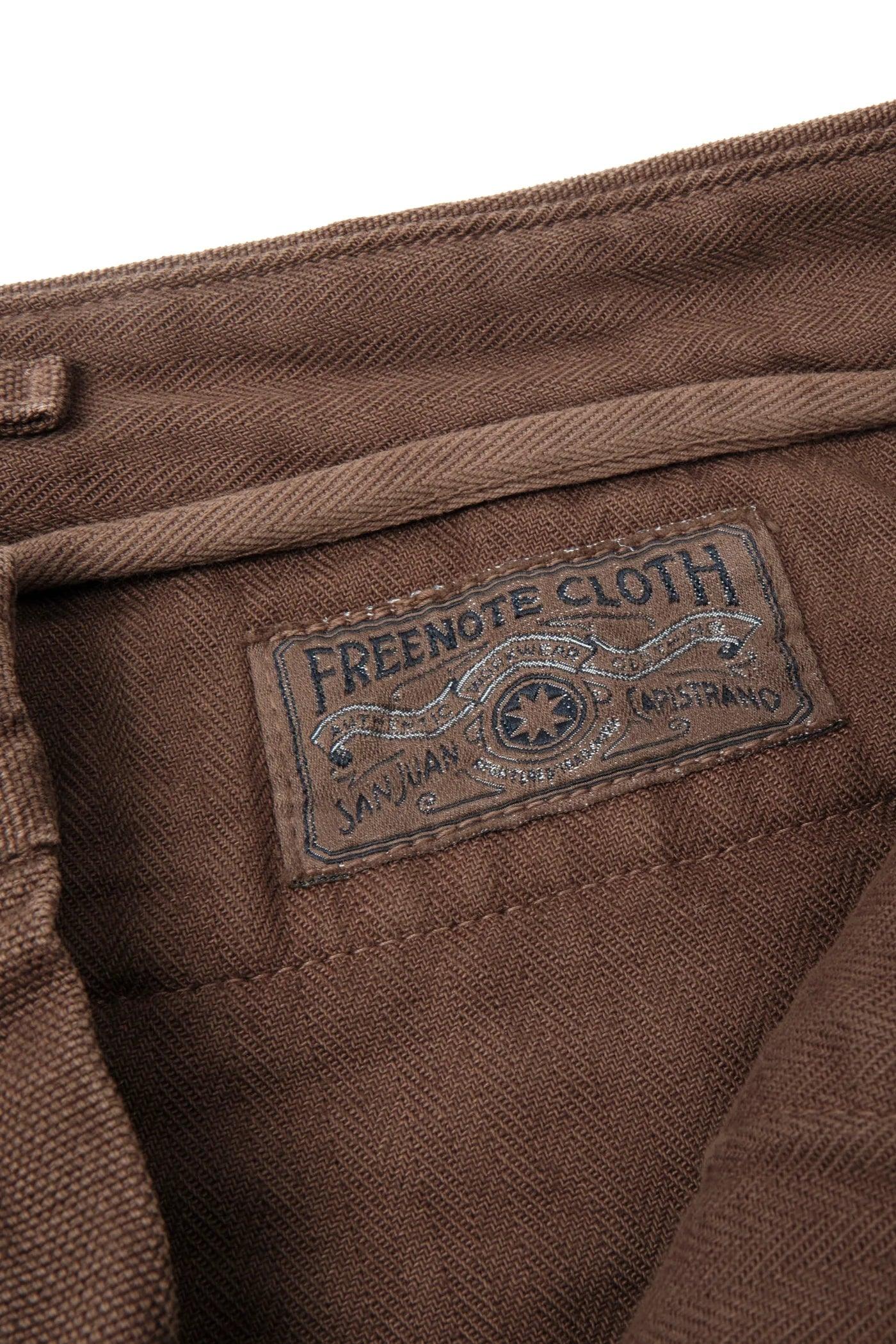 Freenote Cloth Workers Chino 14oz Slub Slim Fit - Bark - Guilty Party