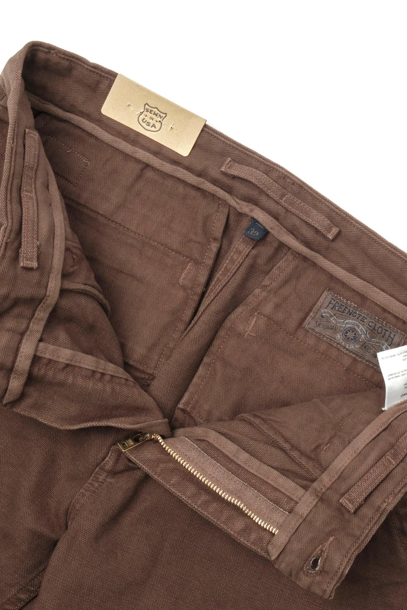 Freenote Cloth Workers Chino 14oz Slub Slim Fit - Bark - Guilty Party