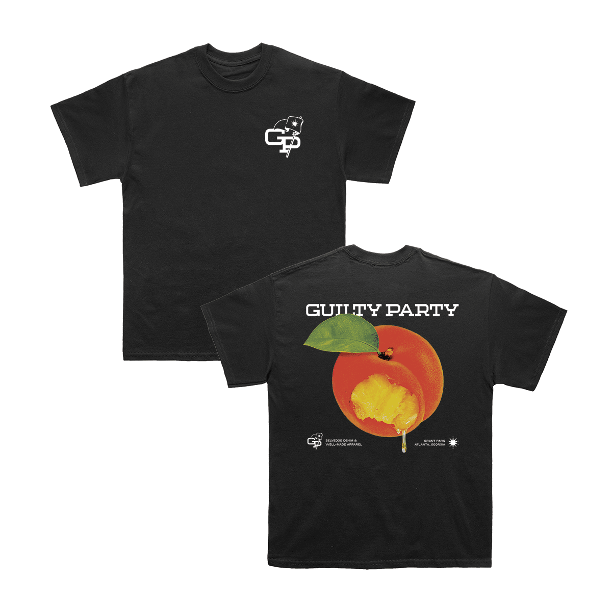 Peach Tee - Black - Guilty Party
