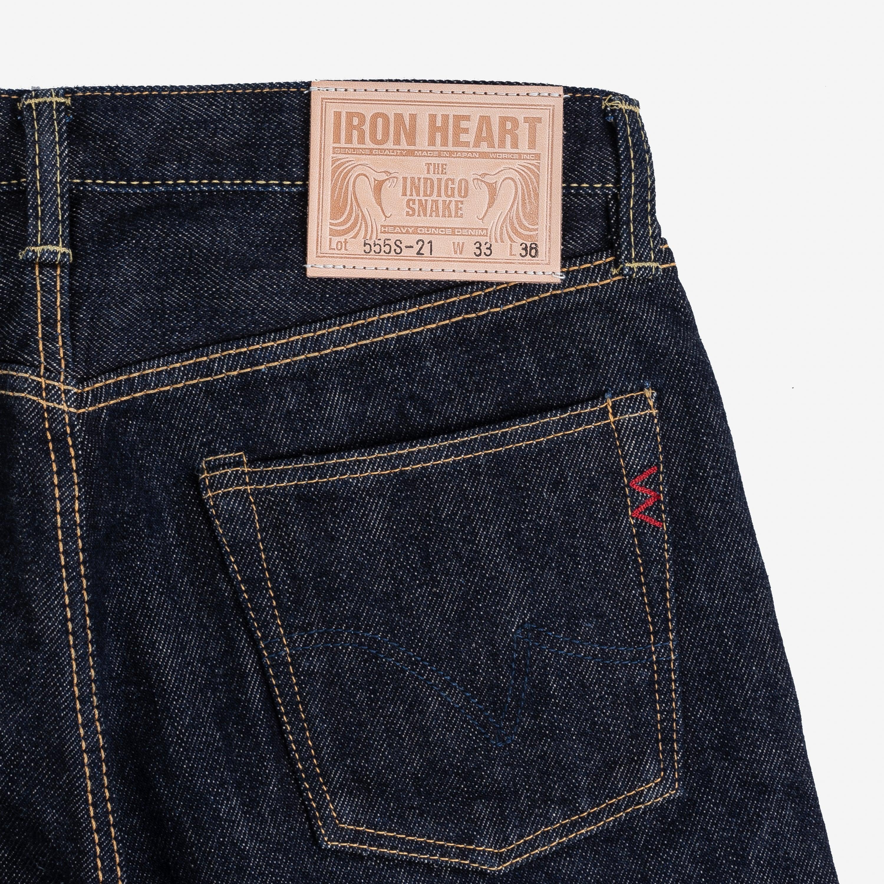 Iron Heart IH-555S-21 21oz Selvedge Denim Super Slim Cut Jeans - Indigo - Guilty Party