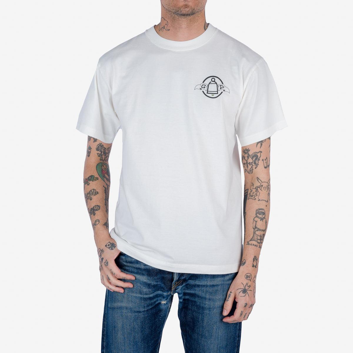 Iron Heart IHPT-GP-WHT 7.5oz Guilty Party Printed Loopwheel Crew Neck T-Shirt - White - Guilty Party