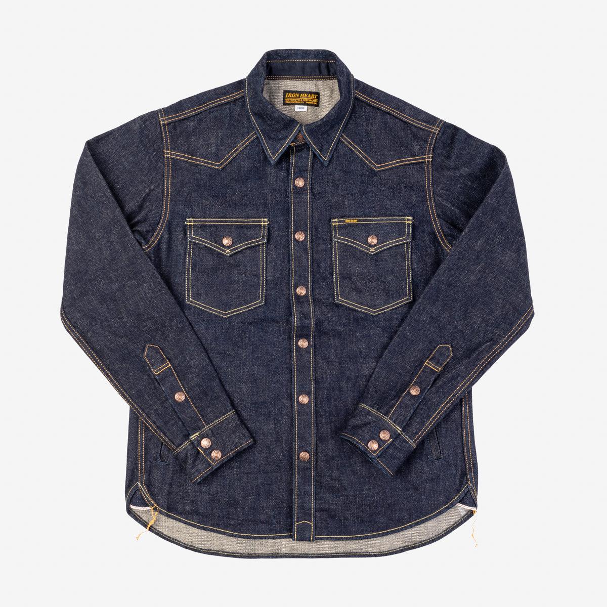 Iron Heart IHSH-292-IND 18oz Vintage Selvedge Denim CPO Shirt - Indigo - Guilty Party