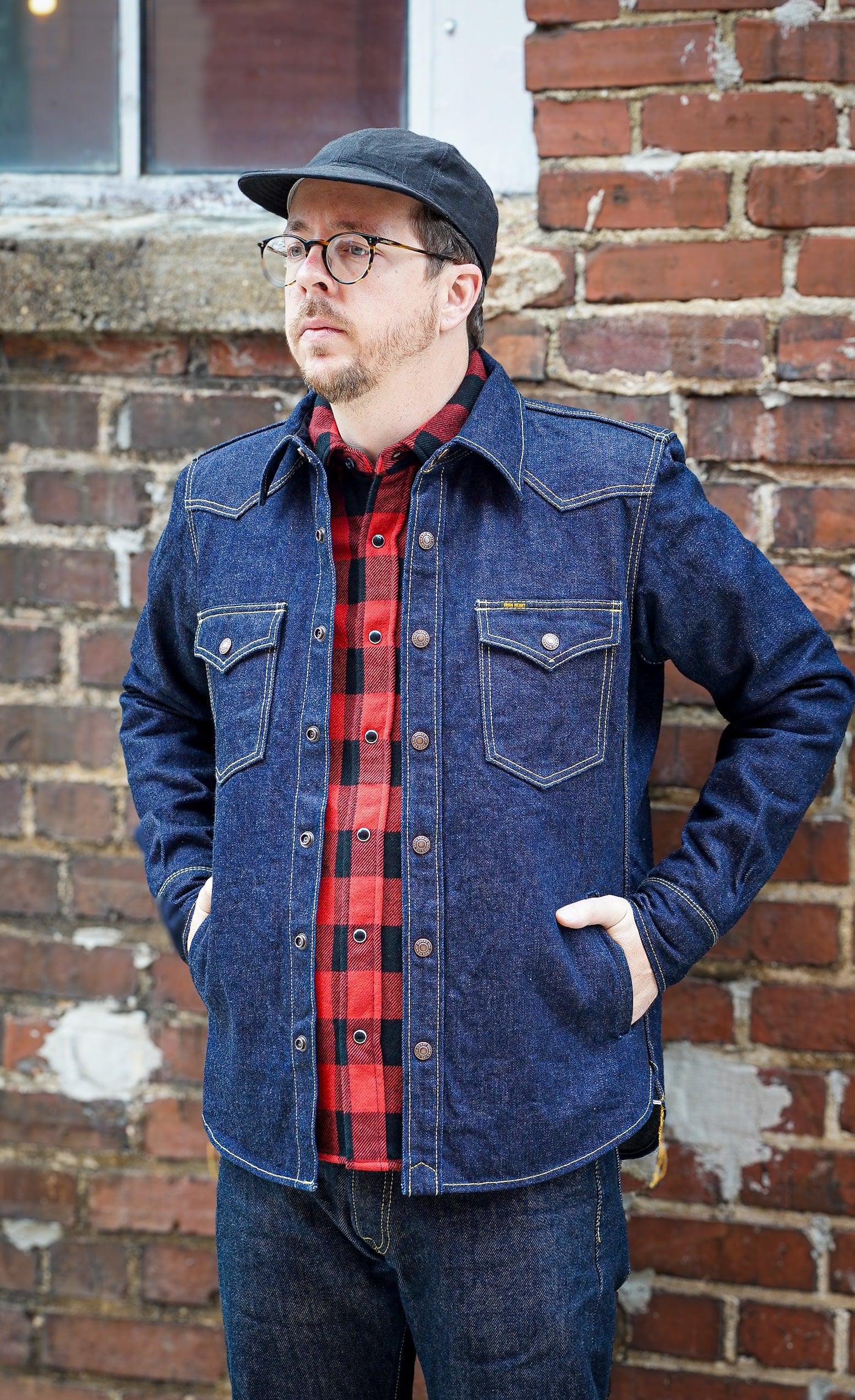 Iron Heart IHSH-292-IND 18oz Vintage Selvedge Denim CPO Shirt - Indigo - Guilty Party