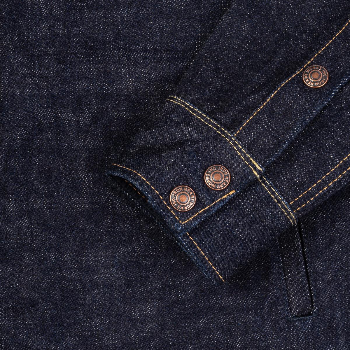 Iron Heart IHSH-292-IND 18oz Vintage Selvedge Denim CPO Shirt - Indigo - Guilty Party