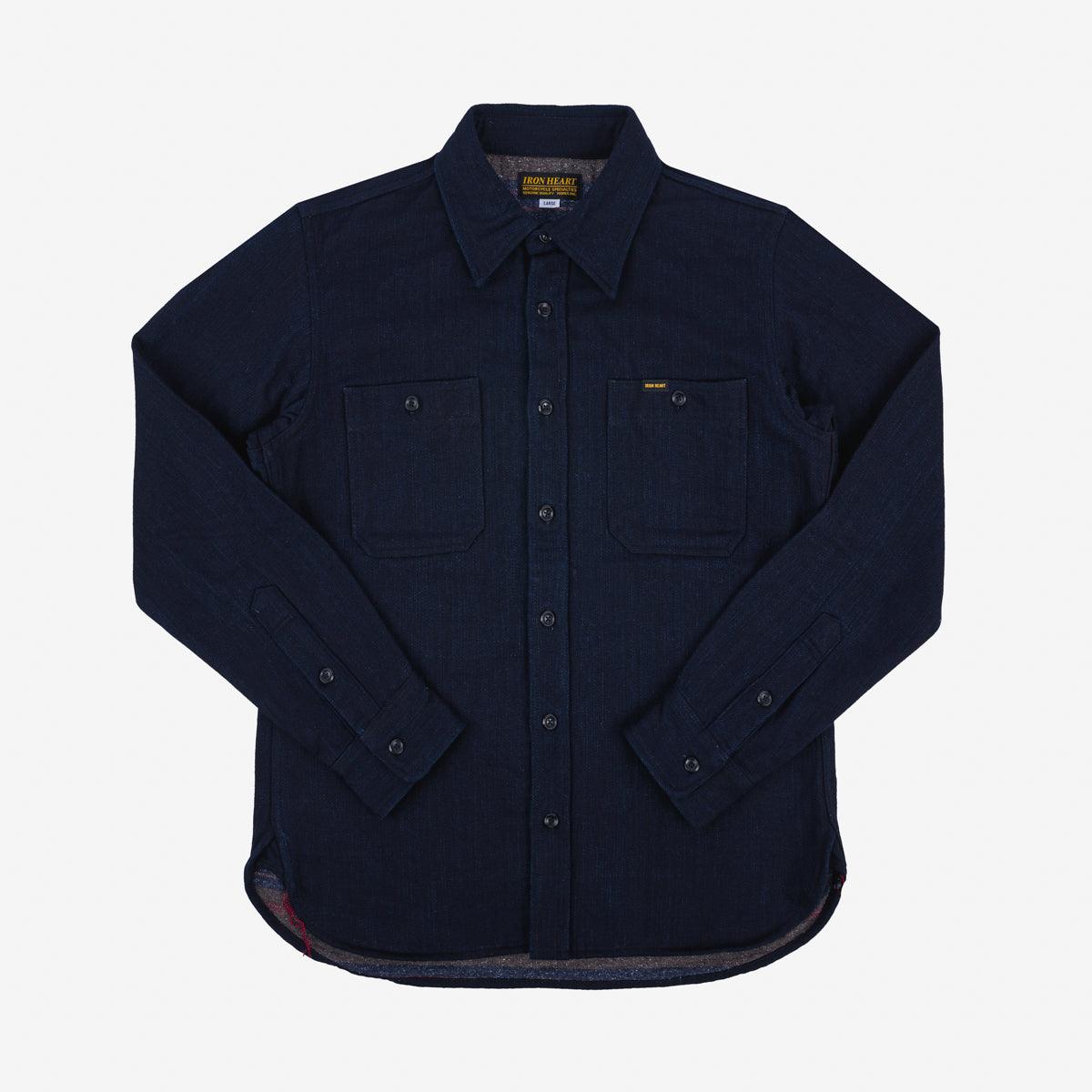 Iron Heart IHSH-374-IND 14oz Double Cloth Work Shirt - Indigo - Guilty Party