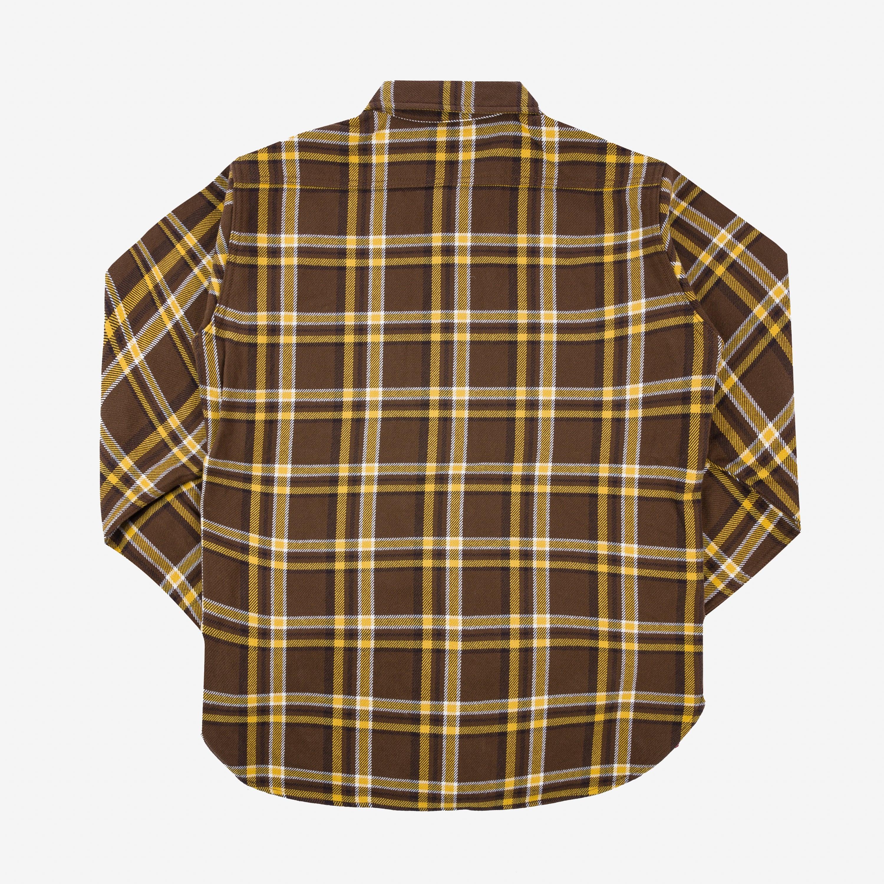 Iron Heart IHSH-378-BRN Ultra Heavy Flannel Crazy Check Work Shirt - Brown - Guilty Party