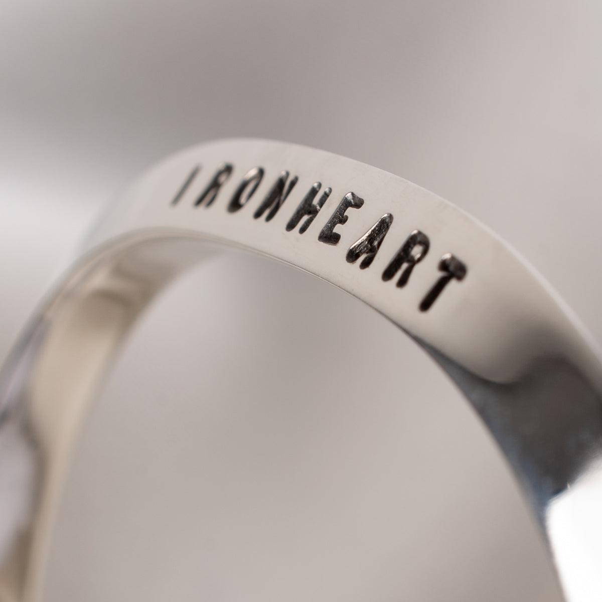 Iron Heart IHSI-10 "V" Profile Bangle - Sterling Silver - Guilty Party