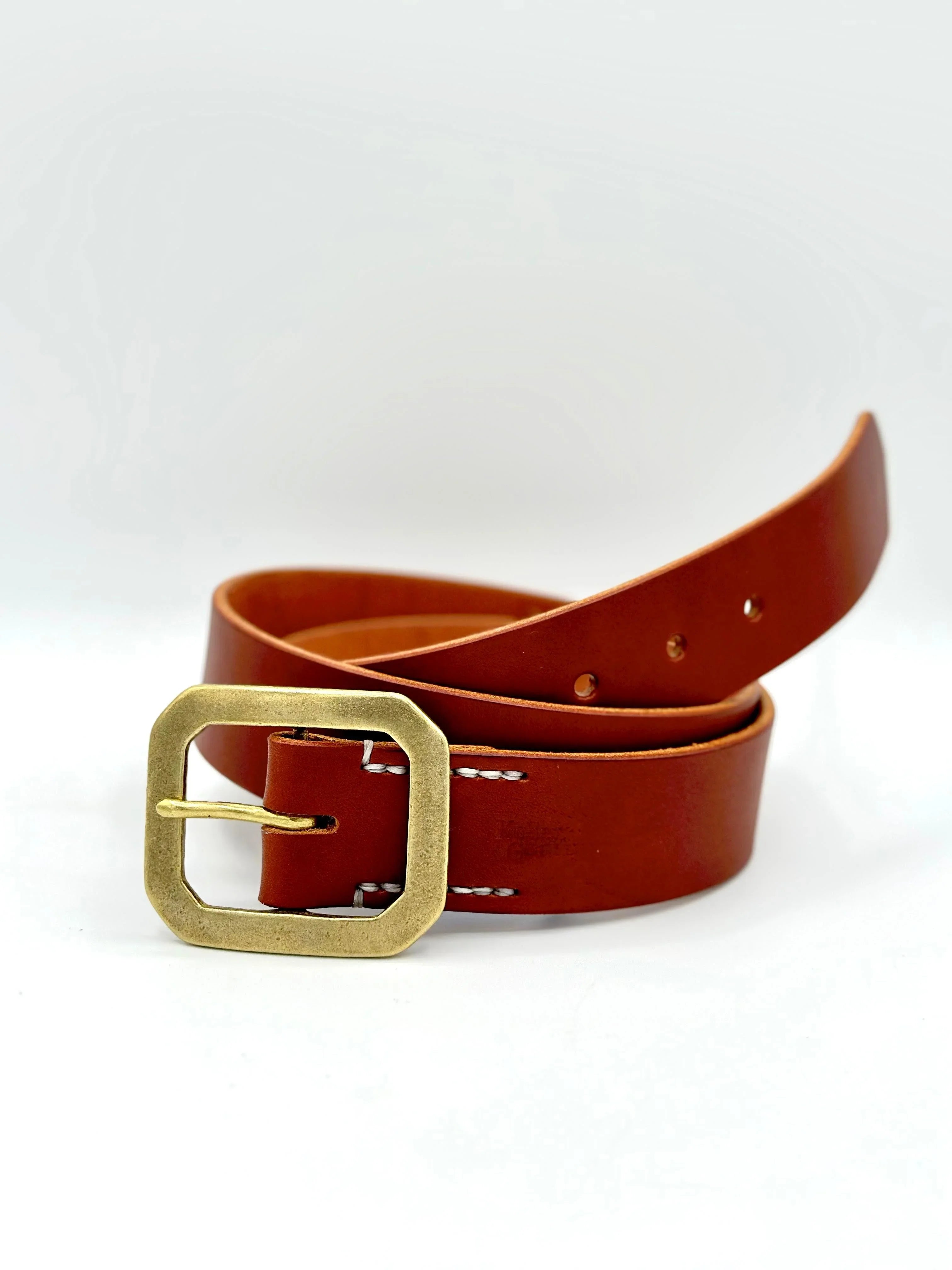 Keller Goods 1.5" Leather Belt Brown - Guilty Party