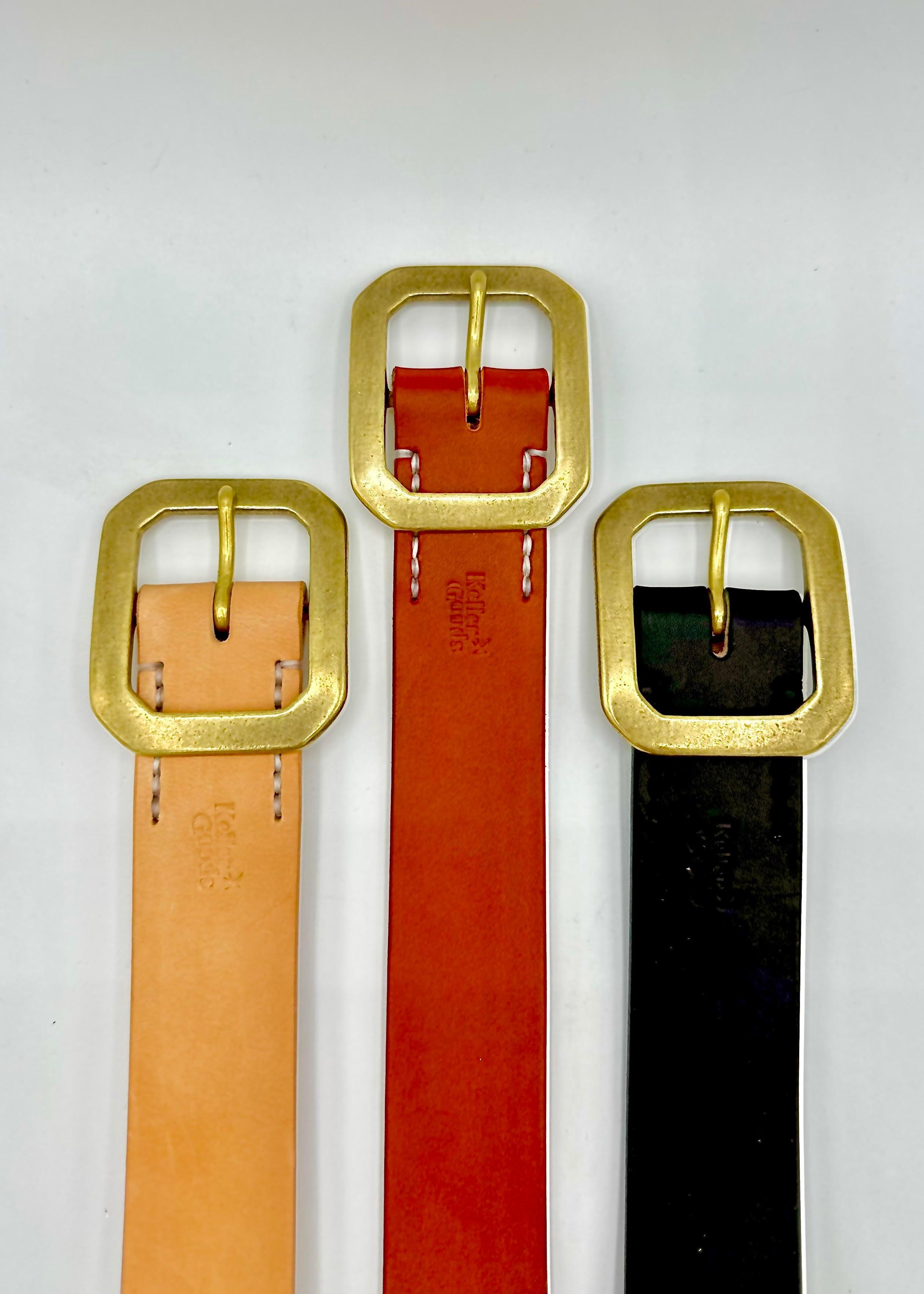 Keller Goods 1.5" Leather Belt Natural - Guilty Party