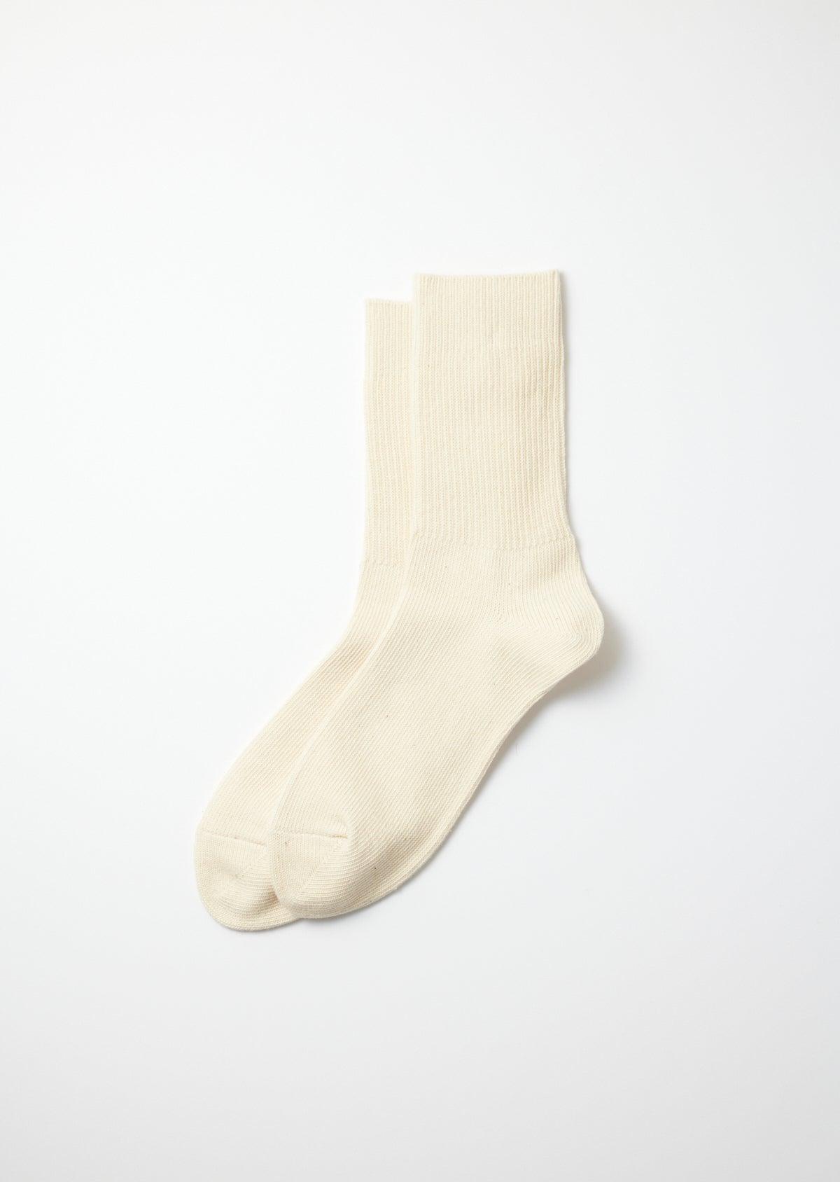 Organic Daily 3 Pack Ribbed Crew Sock - Ecru - Guilty Party